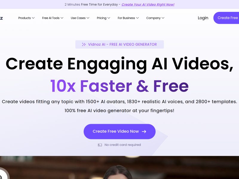 Vidnoz AI: Create FREE AI Videos 10X Faster Online